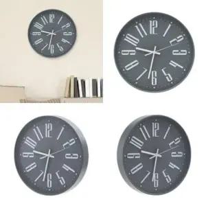 [데코] 저소음 원형 벽시계 그레이 이쁜벽시계 인테리어시계 거실시계