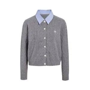 [JJ지고트](광주신세계)[S/S버전] 시그니처 카라 레이어드 케이블 가디건 GS4N1PO411