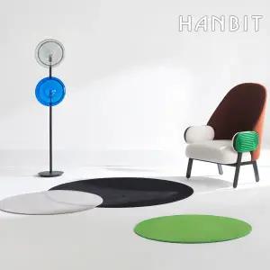 [한빛카페트] 팝컬러 워셔블 단모 원형 러그 카페트 100원형