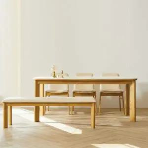 6인 세라믹식탁 3인벤치1P인조가죽의자3P세트 MD5455