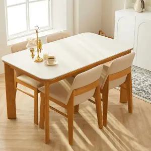 4인용 세라믹원목식탁 인조가죽 의자 4개세트 MD5453