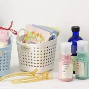 수세미걸이 목욕바구니 미니 작은 물빠짐 손잡이 바구니