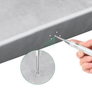 자동 센터 펀치 메탈/목재/유리용 조절 가능 충격식 스프링 장착 공구 추가 팁 및 쿠션 캡 포함 한 수동 사