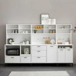 아트박스/바이탈버브 아일넷 광파 수납 2600 하부장+상부장세트