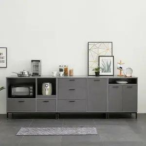 아트박스/바이탈버브 아일넷 광파 수납 2600 하부장세트