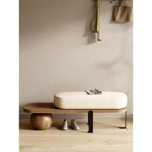 북유럽 양털 벤치 평상 소파 가구 옷가게 스토리지 벤치소파 원목