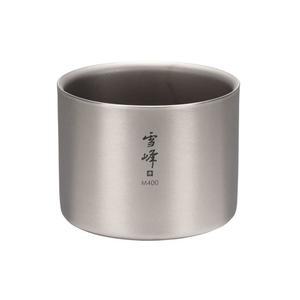 스노우 티타늄 캠핑 야외용 높이 초경량 7인치 회색 스태킹 이중 일본산 M400 머그