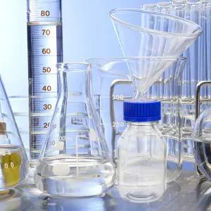 4개의 파란색 캡이 있는 눈금형 시약병 세트 실험실 화학 연구소 교실용 나사 캡이 있는 유리 저장병 빈 용