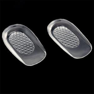 종골 통증을 위한 새로운 실리콘 젤 깔창 뒤꿈치 컵 2 개 건강 발 관리 박차 쿠션 패드