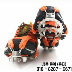 미끄럼 방지 아이스 스노우 워킹화 스파이크 그립 전문 클라이밍 크램폰 18 스터드 겨울 야외 장비 캠핑 기