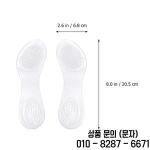 2쌍 충격 방지 투명 깔창 마사지 미끄럼 패드 하이힐 발 쿠션 편안한 통증 완화