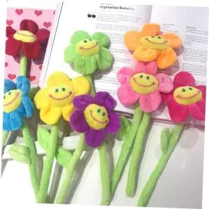 스마일 꽃인형 해바라기 장미 꽃다발 인테리어 소품 장식 32cm