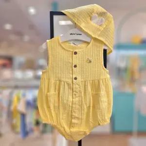 [아가방]너무 시원한 소재의 민소매 꿀벌바디수트,모자세트_ESS