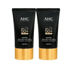[셀러허브]AHC [점보용량] 마스터즈 아쿠아 리치 선크림 60ml 2개 (S48728146)