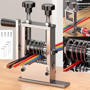 수동 와이어 스트리핑 기계 핸드 크랭크 휴대용 스트리퍼 알루미늄 구조의 도구