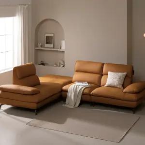 컴포트 가죽 코너 전동 무빙 스윙 소파