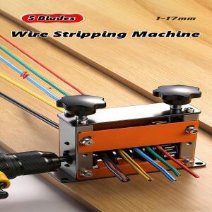와이어 스트리핑 도구 휴대용 케이블 기계 수동 및 전동 드릴용 6홀 5날