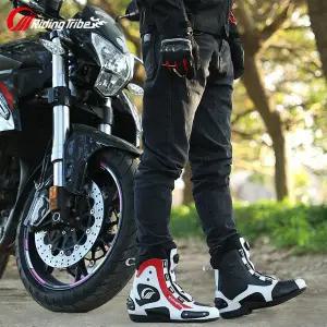 레저 바이크 오토바이 남녀용 라이딩 부츠 모토크로스 낙상 방지 레이싱 숏 사계절 장비