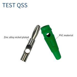 QSS 바나나 플러그 구리 고전류 절연 슈라우드 나사 고정  용접 Q.10017 4mm 10개