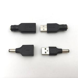 1개 5V DC 전원 5.5x2.1mm 남성/여성 플러그 USB 2.0 타입 A 커넥터 변환기 노트북 어댑터