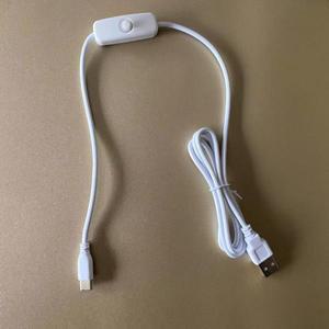 USB to C 스위치 케이블 온/오프 기능 포함 타입 연장 1미터 길이 검정  흰색 선택 가능