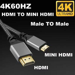 4K@60Hz 나일론 미니 HDMI to 케이블  HD 1080P 어댑터 컨버터 1M 2M 3M 5M 와이어 TV 카메라