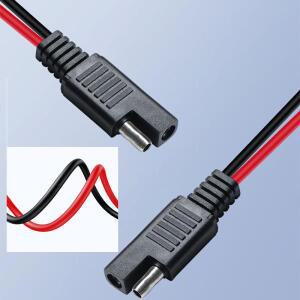 SAE 전원 자동차 차량용 호환 연장 케이블 12V 18AWG 15CM 와이어 수 커넥터 암 플러그