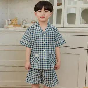 [아트박스]/알콩단잠 남아동 체크잠옷 유아 파자마 주니어 실내복 상하복
