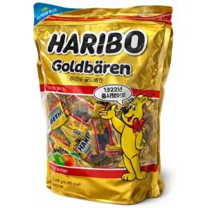 하리보 골드베렌 젤리 1285g( (10.8g x 119개) 학교/홈파티/소풍 대용량 간식