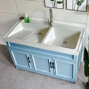 소형 세면대 아파트 간이 세면기 씽크대 베란다 세탁실 스탠드 미니