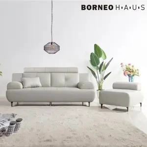 엘리브 센트 3인용 통가죽 소파 4컬러 (스툴포함) ss003