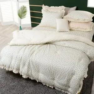 순수 60수 아사순면 꽃무늬 프릴 차렵패드세트K 2컬러