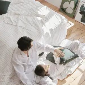 필굿 알러지케어 컴포트웰 플러스 침구세트 크림화이트 패턴 SS QK SK)