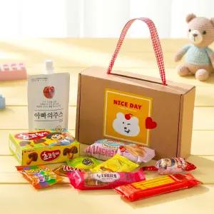 크라프트 손잡이 선물상자 1호 간식 10종 기프트상자 과자선물세트