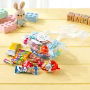 블루리본 캔디목걸이 포장 8종간식 어린이날 크리스마스 단체선물 개별 소포장