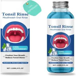 편도석 제거제 구강 청결제 - 진정 구취 제거 및 상쾌한 입냄새 무알코올 헹굼 건조