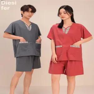 사우나 한증막옷 사우나복 목욕 발마사지 세트 상하의