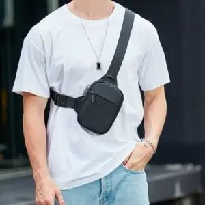 (색상 블랙)WL 다용도 캐주얼 외출가방 스트랩 조절 실용적인 체스트백 BM-286 체스트백