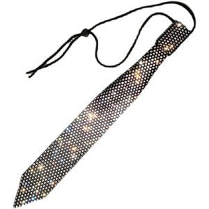 여성 셔츠 유니폼용 큐빅 장식 슬림 넥타이 노매듭 액세서리