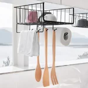 ( )BS 다용도 걸이 선반 고리형 검정 언더선반 싱크대 컵선반 정리대 주방선반 조리도구 건조