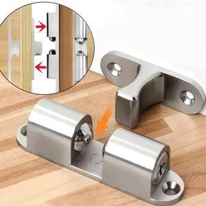 1/3개 가구 문 볼 래치 황동 이중 롤러 스프링 캐치 캐비닛 옷장 조절 가능 텐션