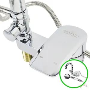 MF05 세면기샤워파이프 겸용 고급형 황동주물 스텐 온냉수 국산 욕실샤워파이프