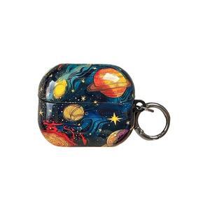 호환 갤럭시 호환 버즈 3 프로 FE 케이스  천체 우주 블루투스 충전 박스 실리콘 이어폰 커버
