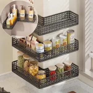 무타공 코너 욕실 주방 거실 틈새 수납 선반 수납장