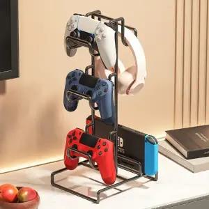 컨트롤러 헤드폰 데스크 테리어 책상 거치대 정리함