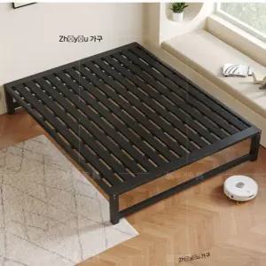 조립식 평상 침대 야외정원 깔판 옥상 단단한 블랙 베란다 마루 베드 방부목 프레임 다다미 싱글 접이식