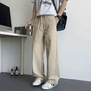 팬츠 남성용 면 여름 캐주얼 오피스룩 일자 아웃도어 속건 쿨링 심플데일리룩 얇은 대학생 OOTD2