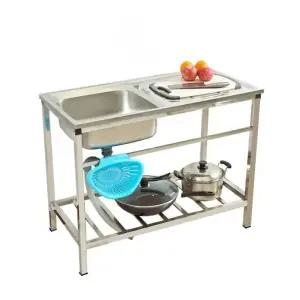개수대 간이 싱크대 조립식 스테인레스 식당 세면대 원룸 탕비실 소형 이동식 철제