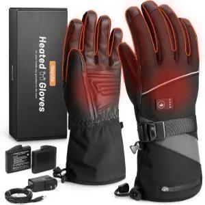 남성용 온열 장갑 전기 방수 및 방풍 충전식 배터리 겨울용 모터사이클 따뜻한 사냥 사이클링 스키 하이킹