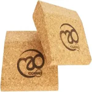 요가 매드 미니 코크 웨지 한 쌍 포켓 사이즈 블록 2개 팩 초보자와 전문가를 위한 천연 소재